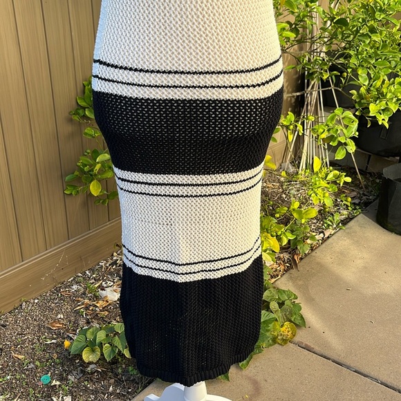 Frame Denim Open Knit Tank Dress Off White Multi Women's Small Coastal Beachy - Picture 15 of 16